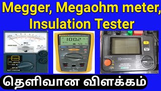 How to use megger megaohm meter IR Insulation resistance tester in Tamil 2020  Gen infopedia [upl. by Oelgnaed]