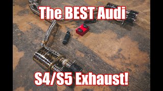 Audi B8B85 S4S5 Valvetronic Designs Exhaust Install  Sound [upl. by Orecul516]