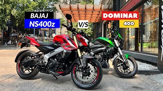 NEW BAJAJ PULSAR NS400Z Vs Dominar400 🔥Comparison video कौनसी आपको लेना चाहिए [upl. by Ydne]