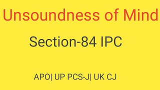 Defence of unsoundness of mind Indian penal code [upl. by Lucina]