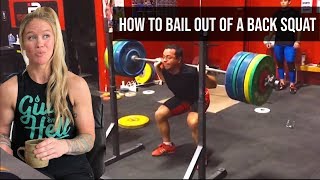 How To Bail Out Of A Back Squat [upl. by Oicirbaf978]