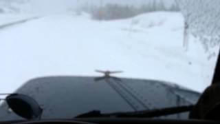 Driving the highway thru hell in blizzard 4000ft [upl. by Litch]