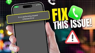 How to Fix Error Performing Request Unknown Error in iPhone iOS 18  iPhone Dialpad Error [upl. by Tigdirb277]