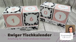 Anleitung Ewiger Tischkalender  Youtube Hop Team Kreativstempel [upl. by Fuld]