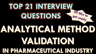 Analytical method development in Pharmaceutical industry l 21 basic and important Interview Question [upl. by Renat758]