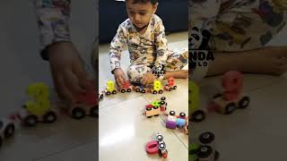 Toy Train for kids Wooden train set Educational toys for toddlers Number learning toys [upl. by Pascia858]