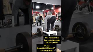 WHOA 405 lbs ROMANIAN DEADLIFT For 12 Reps shorts deadlift [upl. by Aehr498]