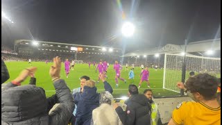 Matheus CUNHA Wolves 3rd Goal v Fulham with Fan Celebrations  Fulham 14 Wolves [upl. by Fanchan]