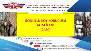 GÖNÜLLÜ KÖY KORUCUSU ALIM İLANI SASON KAYMAKAMLIĞI 2020 [upl. by Bradwell]