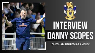 PostMatch Reaction Danny Scopes  Chesham United 32 Aveley [upl. by Earehc]