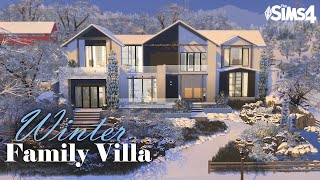 Winter Family Villa  Collab with SarinaSims  Stop Motion build  The Sims 4  NO CC [upl. by Anovad905]