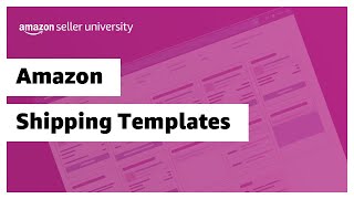 Understanding Amazon shipping templates [upl. by Sirej618]