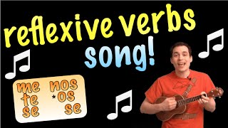 Reflexive Verbs Made Easy With a Song Spanish Lesson [upl. by Yhprum94]