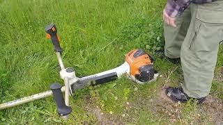 Pierwsze koszenie kosą Stihl FS 561 [upl. by Aubarta]