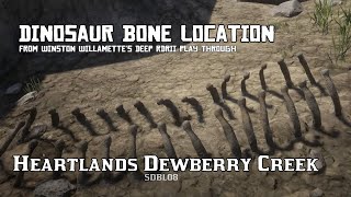 Heartlands Dewberry Creek  Dinosaur Bone Location RDRII [upl. by Etsirhc]