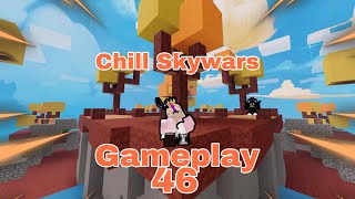 Roblox bedwars  Chill skywars gameplay [upl. by Ybanrab]