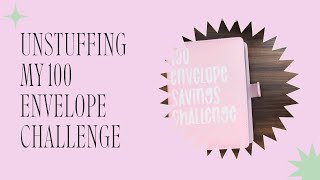 Unstuffing my 100 envelope challenge [upl. by Lynden756]