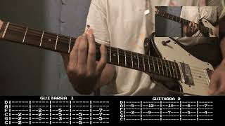 THE EMPTINESS MACHINE LINKIN PARK GUITAR COVER TUTORIAL TAB ON SCREEN [upl. by Acihsay]