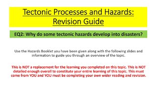 Edexcel A Level Geography  Tectonics EQ2 Revision [upl. by Tedric540]