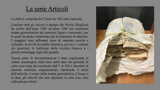 Nicola Ghiglione Le carte del poeta genovese alla Biblioteca Berio [upl. by Blank]