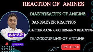 SANDMEYER REACTION  SCHIEMANN REACTION  GATTERMANN REACTION  AMINES CLASS 12 CHEMISTRY NCERT [upl. by Elconin]