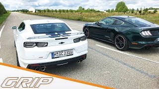 Ford Mustang Bullitt vs Chevy Camaro I GRIP [upl. by Lebasiram]