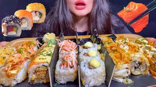 ASMR SUSHI amp SASHIMI PLATTER MUKBANG  EATING SOUNDS shorts [upl. by Atiuqcaj]