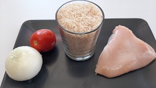 simple and delicious chicken breast with rice recipe everyday simple recipe [upl. by Eissalc485]