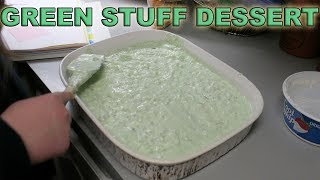 MAKING GREEN STUFF COOL WHIP DESSERT [upl. by Chrisman]