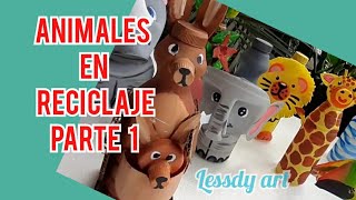 como hacer animales con reciclaje parte 1 [upl. by Llertnac208]