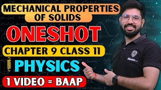 Class11 Chapter 9 Physics  Mechanical Properties f Solid Oneshot  Elasticity Oneshot CBSE JEE NEET [upl. by Gaivn]