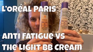 L’Oréal Paris Side by side comparison of anti fatigue vs the light bb cream [upl. by Kelsi]