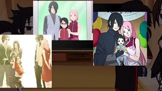 uchiha family react to sarada uchiha Sasuke family [upl. by Shalne351]