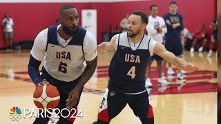 Watch NBA stars learn theyve made the US Olympic team  Paris Olympics  NBC Sports [upl. by Proudlove772]