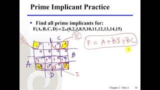 ROBT206 Lecture 7  Karnaugh Map dont cares prime implicants [upl. by Malka704]