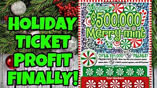 FINALLY A GOOD WIN ON THE PA LOTTERY 500000 MERRY MINT SCRATCH OFF TICKETS scratchers [upl. by Yortal]