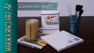 How to Gesso a canvas Smooth [upl. by Gregorius]