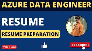 Azure data engineer resume  azure data engineer resume preparation [upl. by Nonohcle]