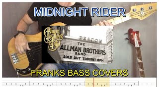 Midnight Rider – The Allman Brothers  FRANKS BASS COVERS v2 shorts [upl. by Aicirtac220]