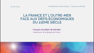 Conférence de François Villeroy de Galhau gouverneur de la Banque de France [upl. by Erreipnaej]