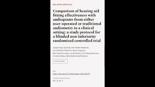 Comparison of hearing aid fitting effectiveness with audiograms from either useroper  RTCLTV [upl. by Aufmann968]