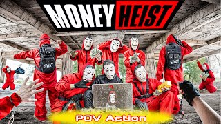 PARKOUR VS MONEY HEIST 2  POLICE No ESCAPE BAD GUYS closed all exits BELLA CIAO REMIX Epic POV [upl. by Darda]