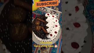 Chocolate Garnishing Cake 🎂 cake baking food [upl. by Aurelea]