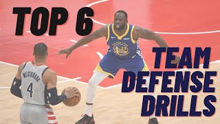 Top 6 Team Defense Drills  Basketball Coaching [upl. by Gilboa690]