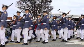 Oak Ridge North Carolina Military Academy Marching Band at the Kernersville Christmas Parade [upl. by Lampert]