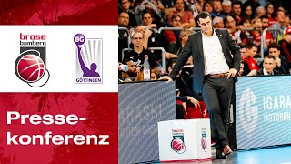 Pressekonferenz Brose Bamberg vs BG Göttingen 8982 [upl. by Jamesy663]