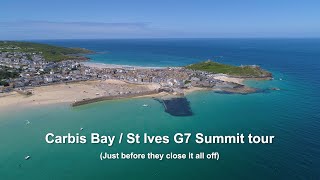 G7 tour  Carbis Bay and St Ives 8th June [upl. by Akinirt52]