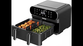 11QT Large Air Fryer  8 in 1 XL Airfryer with Basket Divider For Air Fry Roast Broil [upl. by Elokcin]