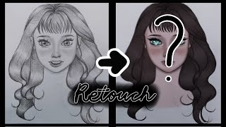 Retouching My Traditional Drawing in Procreate [upl. by Aicac394]