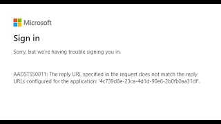 How to fix the reply URL mismatch error in Entra ID  Microsoft Identity Platform [upl. by Oludoet]